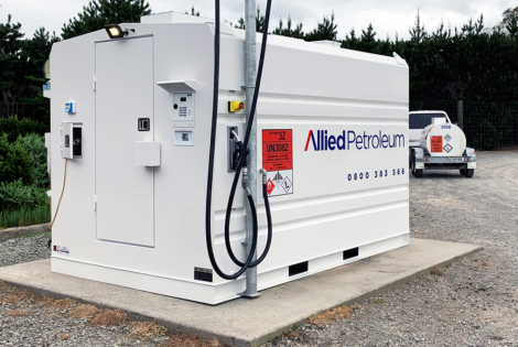 Allied Petroleum 10,000 litre bulk diesel fuel tank