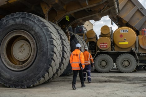 Mobil reps at OceanaGold mine site