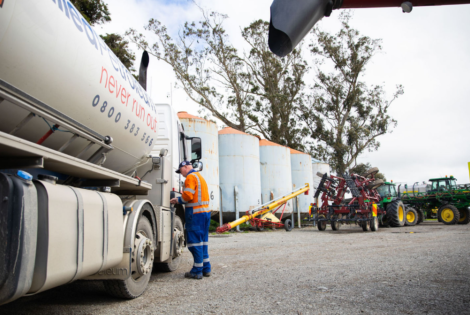Fuel tanker delivering fuel for horticulture